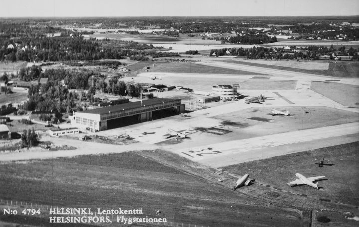 Aerial view from the East in 1948, Malmi Airport