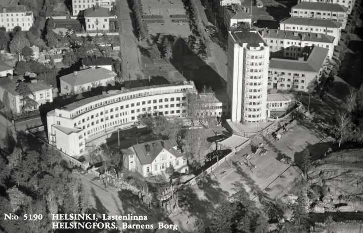 Aerial view in 1948, Lastenlinna Children’s Hospital
