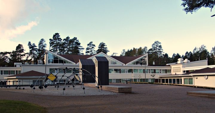 School yard after renovation in 2016, Tapiola Co-educational School