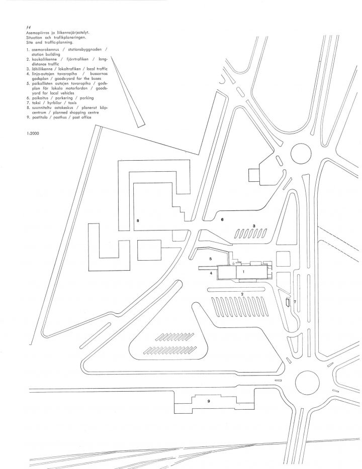 Site plan, Rovaniemi Bus Station