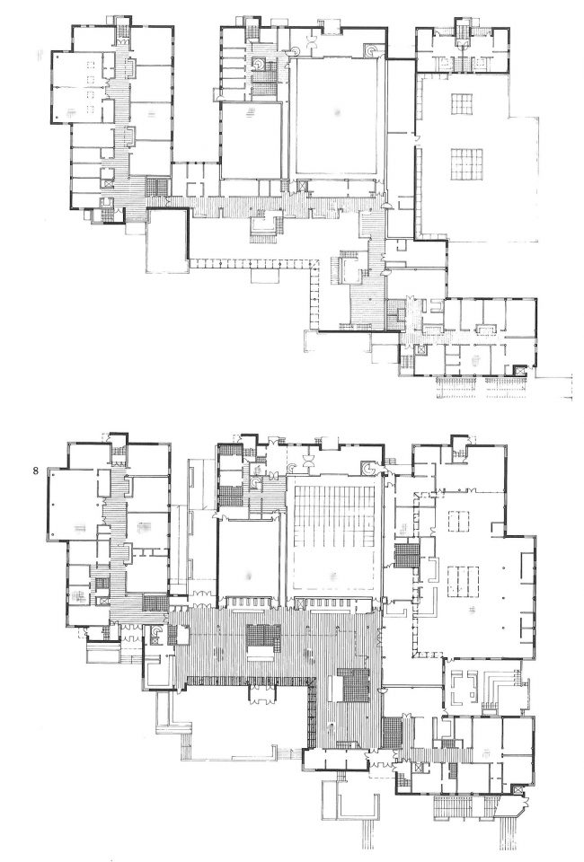 Floor plans of the ground floor and 1st floor, Stoa Cultural Centre