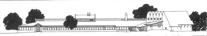 East elevation plan, Leivola School and Daycare Centre
