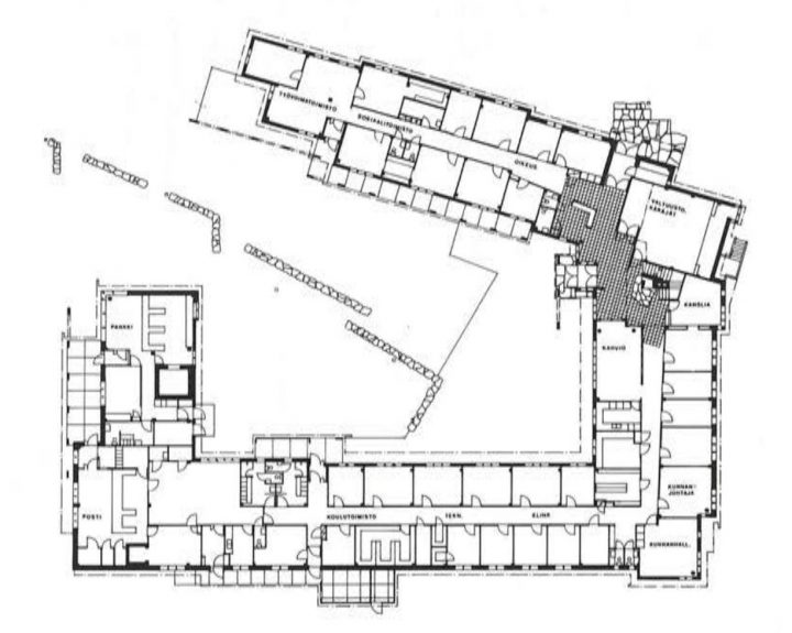 Floor plan, Utsjoki Government Offices (Ohcejoga Gielddadallu)