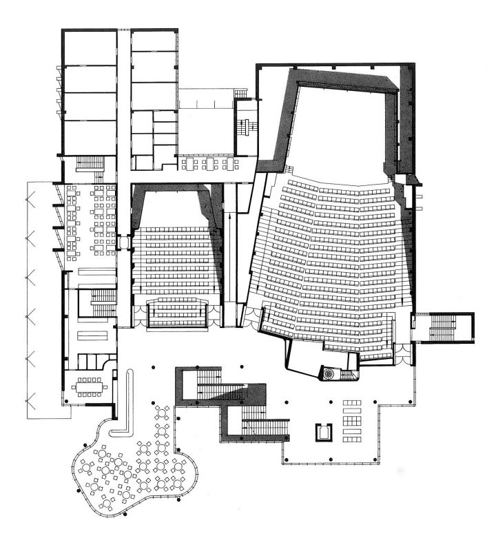 Floor plan of the 1st floor, Concert and Congress Hall Mikaeli