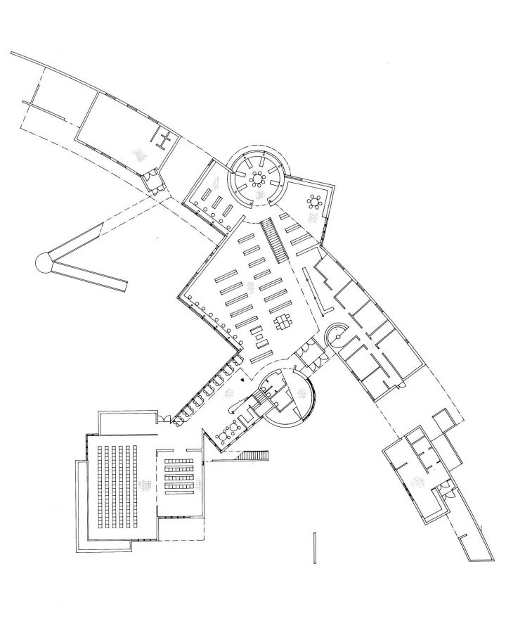 Ground floor's floorplan, Vihanti Library and Culture Centre