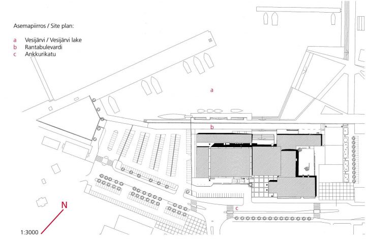Site plan, Sibelius Hall