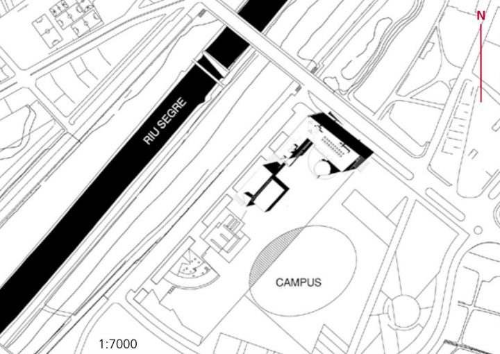 Site plan, University of Lleida Libarary and Cultural Centre