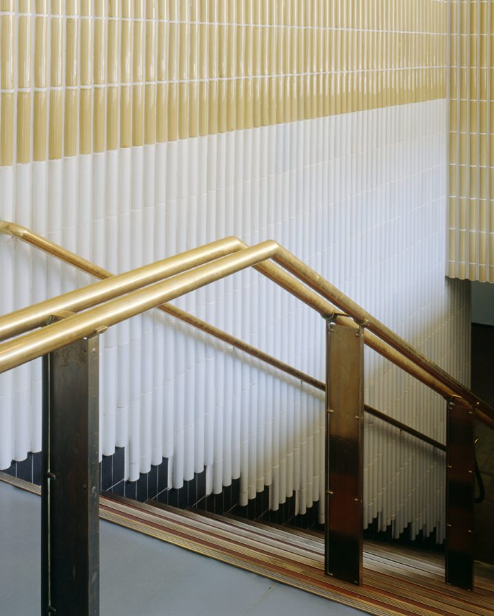 Ceramic tiles and railing in 1997, National Pensions Institute