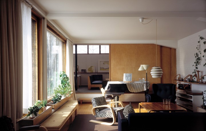 From living room to the studio, The Aalto House