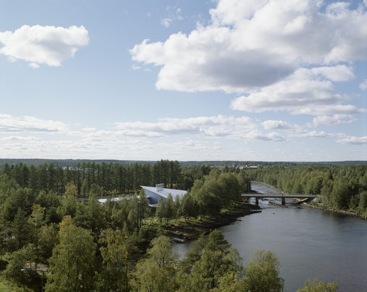 Aerial view, Kuhmo Town Library