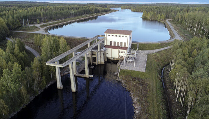 View from southwest, Kallioinen Hydropower Plant