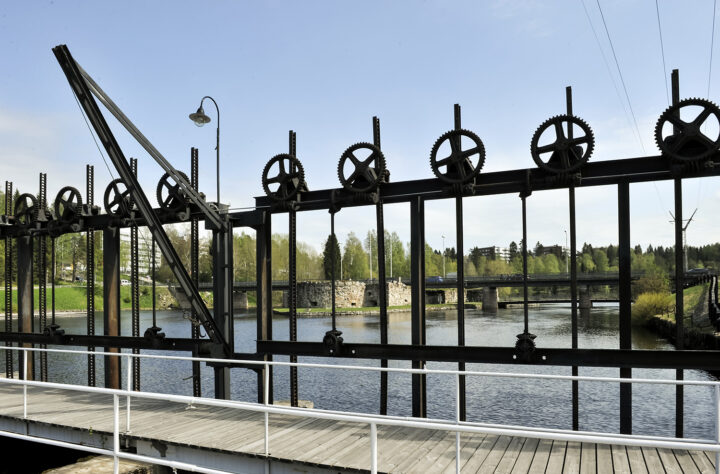 Old control gates in 2019, Ämmäkoski Hydropower Plant