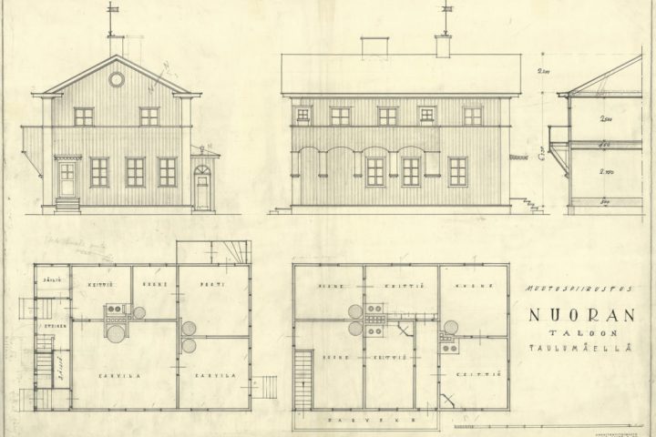 Ground plans and elevations, Nuora Building (alterations)