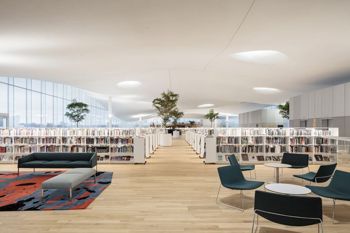 Top floor library hall, Helsinki Central Library Oodi