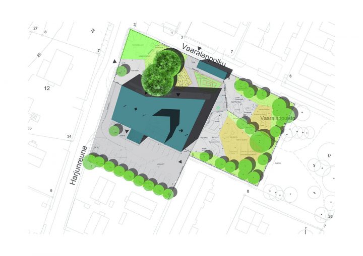 The site plan, Vaaralanpuisto Daycare Centre